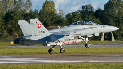 Photo ID 182475 by Rainer Mueller. Switzerland Air Force McDonnell Douglas F A 18D Hornet, J 5233