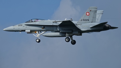 Photo ID 224028 by Rainer Mueller. Switzerland Air Force McDonnell Douglas F A 18C Hornet, J 5026
