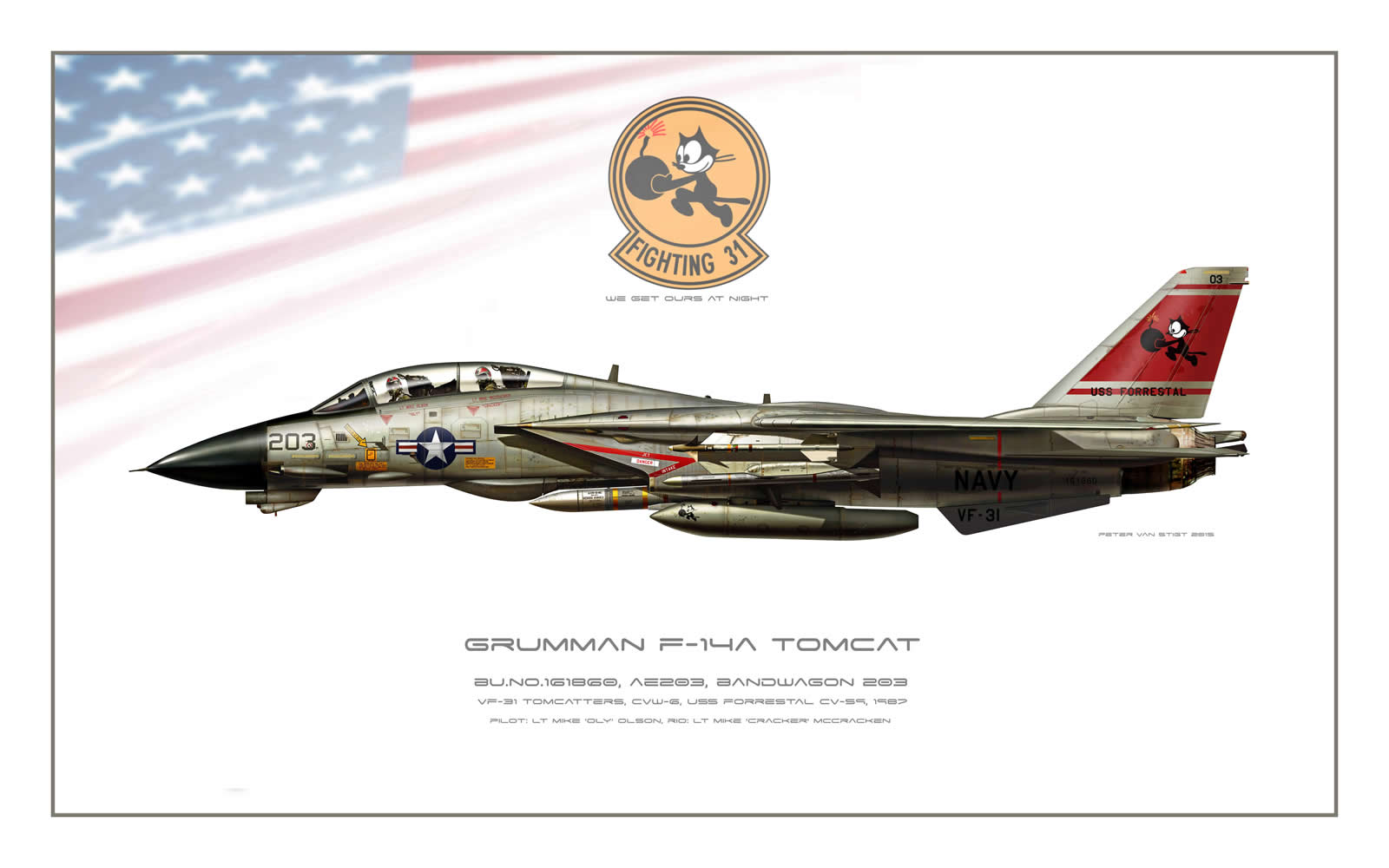 VF-31 1987 Scheme F-14 Tomcat Profile