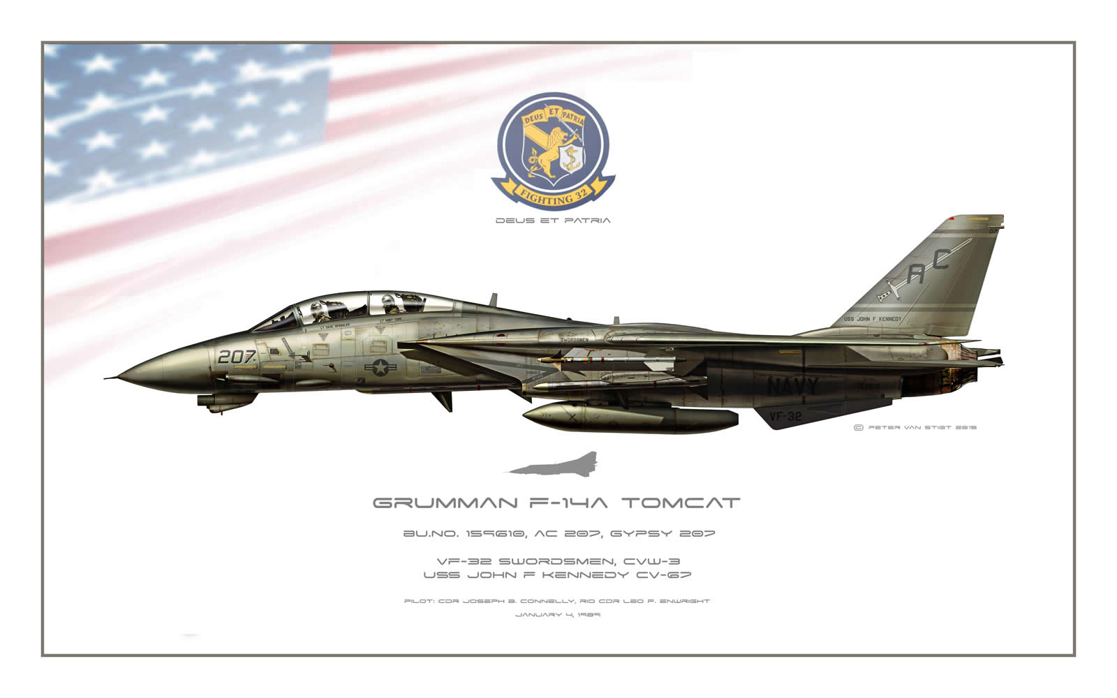 VF-32 1989 Scheme AC-207 F-14 Tomcat Profile