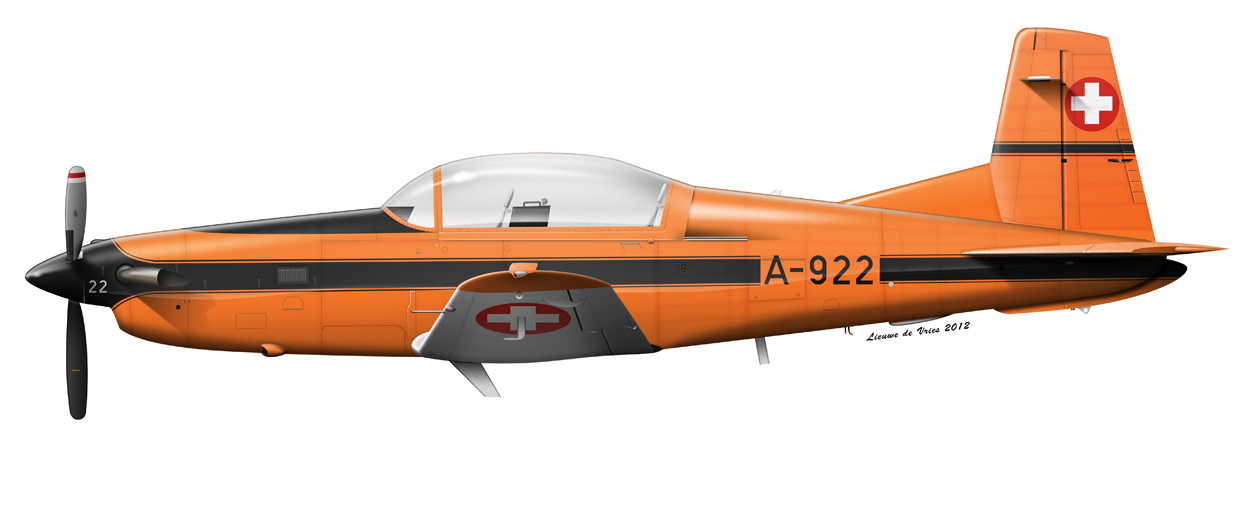Swiss Air Force orange PC-7 A-922