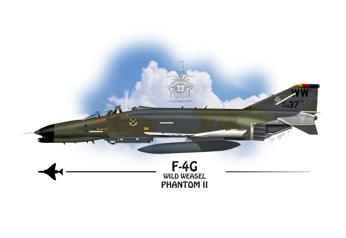 USAF F-4G Wild Weasel Phantom II Profile