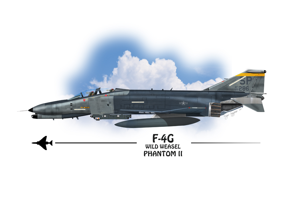 USAF F-4G Wild Weasel Phantom II Profile